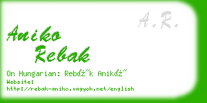 aniko rebak business card